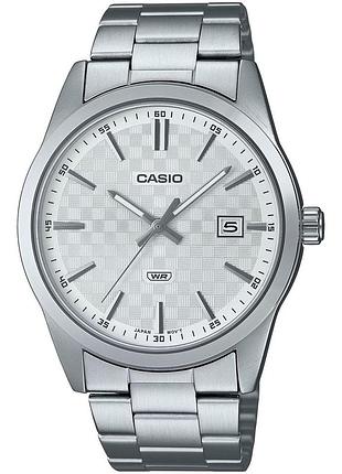 Чоловічий годинник casio mtp-vd03d-7a сталевий браслет сріблястий циферблат
