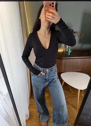 Чорне боді кофта h&m 8