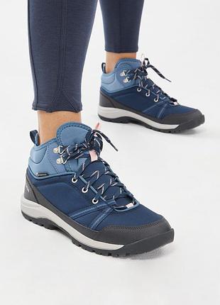 Водонепроникні трекінгові черевики quechua nh150 mid protect (decathlon), розмір 35 (устілка 23 см)