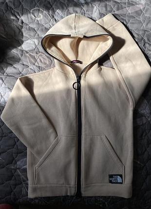 Худі жіноче під the north face бежеве, розмір s/xs