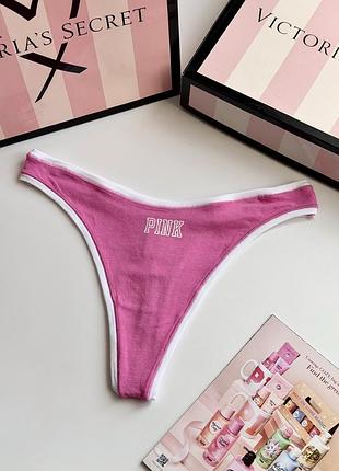 Котонові трусики стрінги victoria’s secret