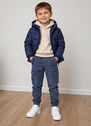 Benetton 104-110 см  карго джогери для хлопчика темно сірі