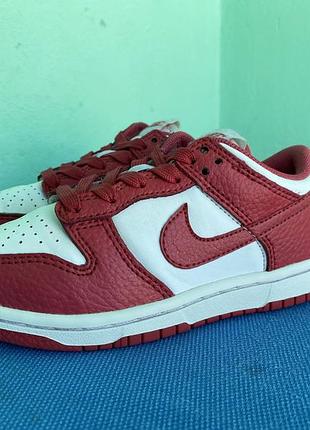 Кроссовки nike dunk low (кожа!)