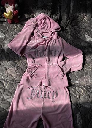 Жіночий спортивний костюм juicy couture рожевий велюровий