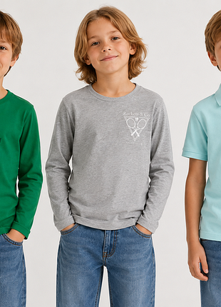 Benetton 8–9 лет 140 см 2 лонгслива + поло мальчику