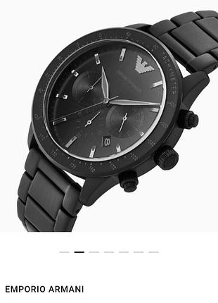 Годинники чоловічі emporio armani mario ar11242, чорні, з нержавіючої сталі