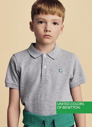 Benetton 7–8 років 130 см поло сіре