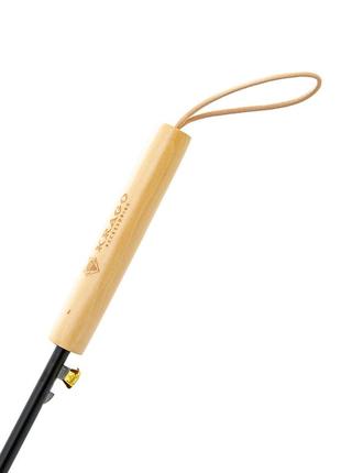 Зонт трость krago с прямой деревянной ручкой 16 спиц синий