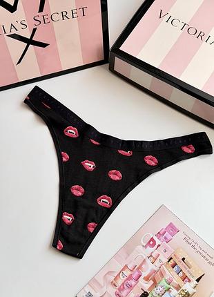 Котонові трусики стрінги victoria’s secret
