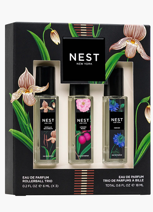 Nest new york 3-piece eau de parfum rollerball set набор парфюмов, 3*6 мл