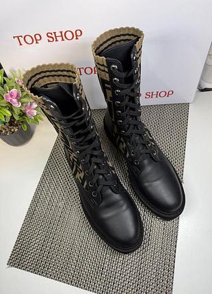 Ботинки кожаные fendi 2