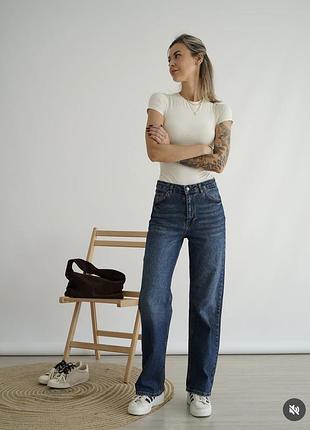 Темно синие джинсы бренда ты (tu clothing от sainsbury's) модели relaxea straight y размере 8r (размер 8, стандартная длина regular)