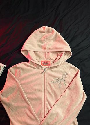 Вінтажна зіп-худі juicy couture pink
