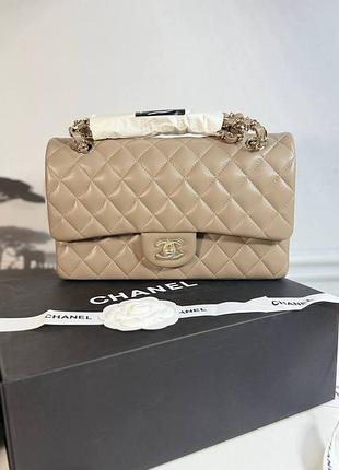 Сумка chanel 25 cm беж класика неймовірна 🤍
