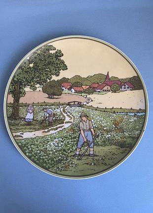 Колекційна настінна тарілка heinrich / villeroy & boch «bauer im sommer», w. germany