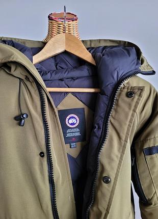 Куртка чоловіча зимова canada goose хакі з пуховим наповненням