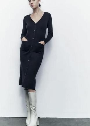 Тепла сукня на ґудзиках zara
