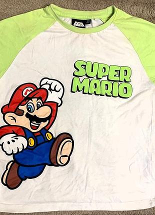 Футболка супер марио / луиджи super mario / luigi детская, размер 122, 6-7 лет