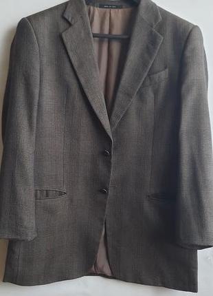 Оригінальний оверсайз піджак жакет armani collezioni 70% кашемір 30% шовк saks fifth avenue. преміум якість. трендовий коричневий  колір. l (over s m)