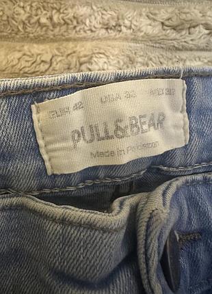 Джинси чоловічі pull and bear slim блакитні 3