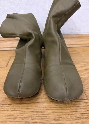 Черевики жіночі zara зелені в стилі maison margiela табі 3