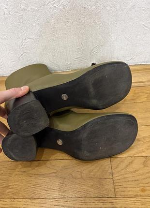 Черевики жіночі zara зелені в стилі maison margiela табі 4