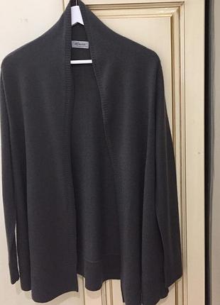 Кардиган брендовый из шерсти кашемира hemisphere cashmerе &amp; wool open front cardigan grey оригинал.зе свежих коллекций