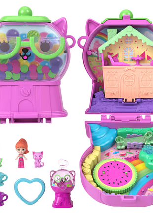Polly pocket полли покет котик автомат bubblegum kitten box