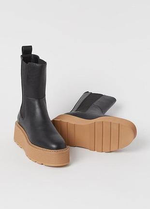 Демісезонні чорні черевики h&amp;m