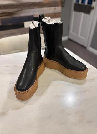 Демисезонные черные ботинки h&m 9