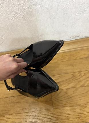 Лодочки zara кітен хіл лаковані 2