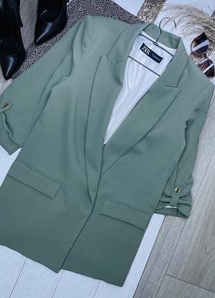 Подовжений піджак zara xl піджак хакі прямий піджак без застібок піджак зара