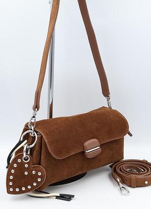 Сумка женская замшевая suede leather 5908-2 brown