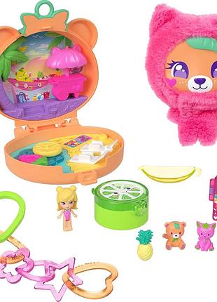 Polly pocket полли покет плюшевый мишка jkc79  plushie bear compact