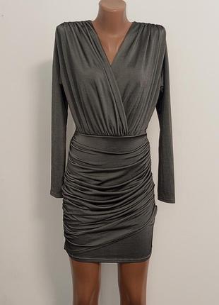 Платье boohoo, мини на запах