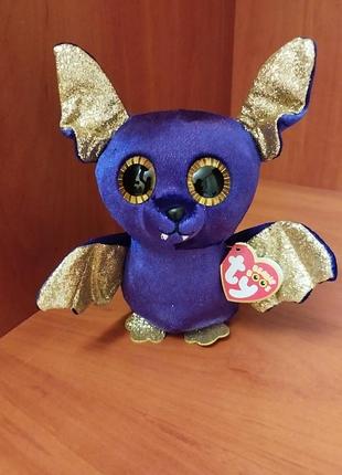 М,'яка іграшка ty beanie boo's кажан count halloween 16 см.