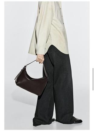 Сумка жіноча massimo dutti хобо коричнева