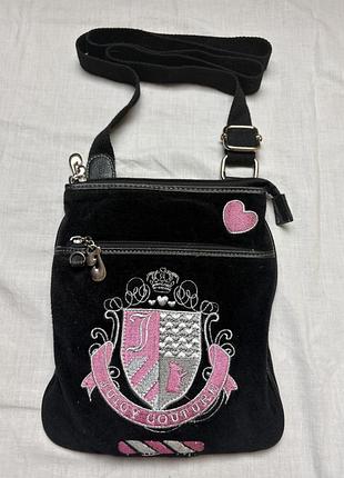 Сумка juicy couture через плече велюрова