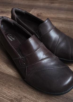 Шкіряні лофери / туфлі clarks collection p. 36.5-37 (на стопу 23- 23.5)