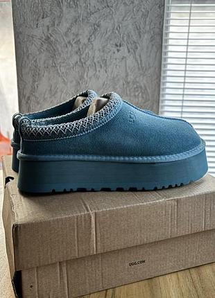 Ugg tazz platform бірюзові блакитні угги замша +овчина