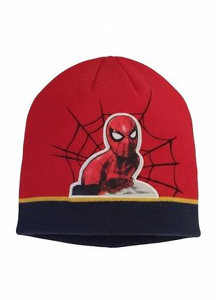 Дитяча шапка для хлопчика, marvel людина-павук one size, червоно-синя