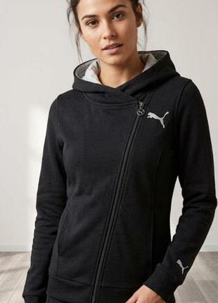 Худи женская утепленная, толстовка спортивная на молнии puma