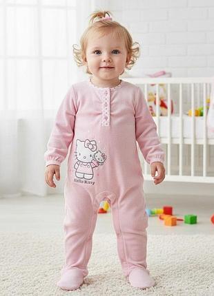 Велюровый слип для девочки hello kitty, 86 см, 24 мес