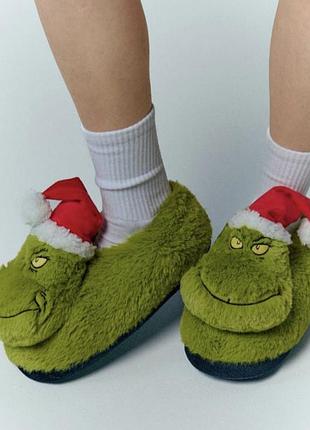 Тапочки с искусственным мехом grinch