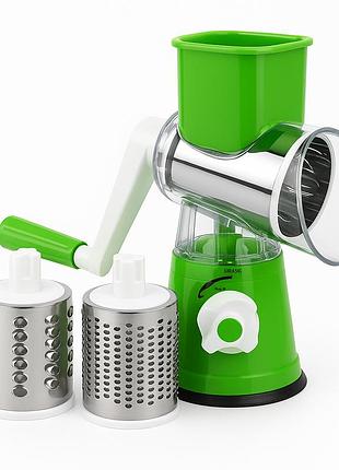 Терка для овочів з кількома насадками, овочерізка-терка з насадками, ручний подрібнювач продуктів tj-22