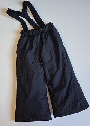 Зимний полукомбинезон / лыжные брюки wedze (decathlon), р. 104-110 (4-5 лет) черного цвета