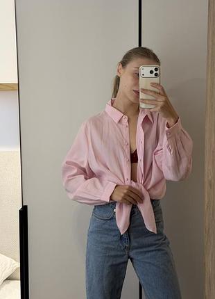 Рожева рубашка zara