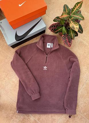 Флісова кофта adidas originals adicolor 1/4 zip fleece