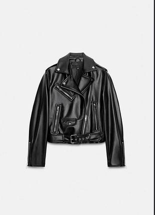 Куртка жіноча zara косуха чорна