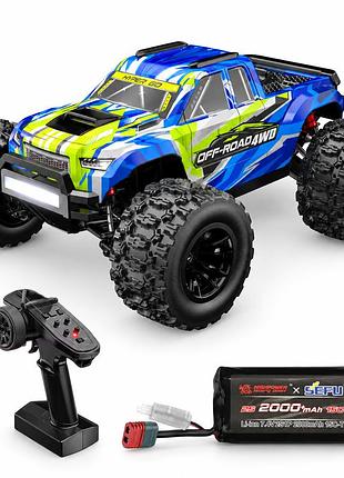 Радиоуправляемая машинка mjx hyper go 14208 1:14 4wd бесколлекторный rc внедорожник до 50 км/ч, масляные амортизаторы